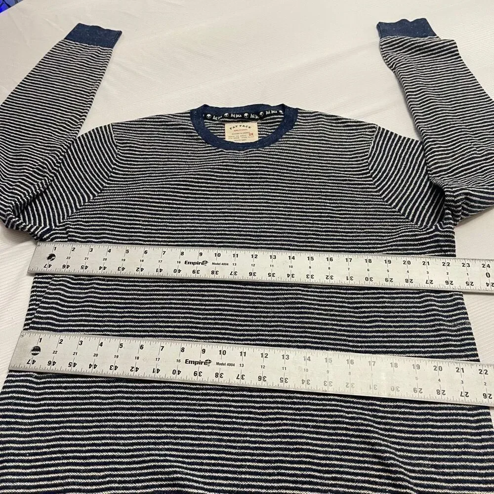 Fat Face Men’s Blue Stripe Crewneck Sweater Size XL